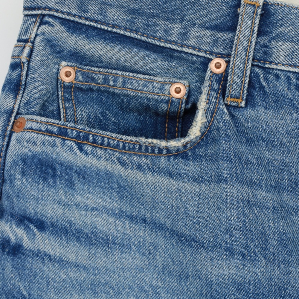 DOEN Benedicte High Rise Straight Leg Jeans Palais Rhone Sz 24 Cotton Butto Fly - Picture 7 of 9